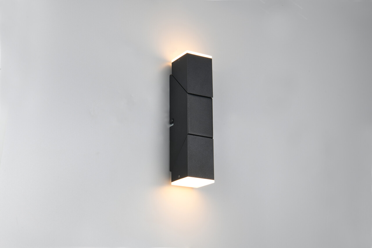 Aplica de perete Raglan, TRIO, 5x8x17 cm, 3.8W, 2x SMD, metal, negru mat - imagine 7